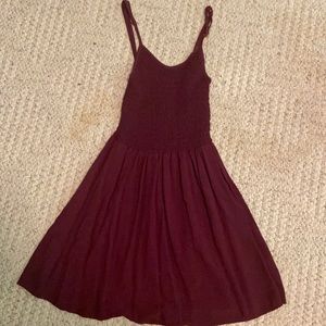 Aéropostale Burgundy Smocked Tank Top Dress (s/p)